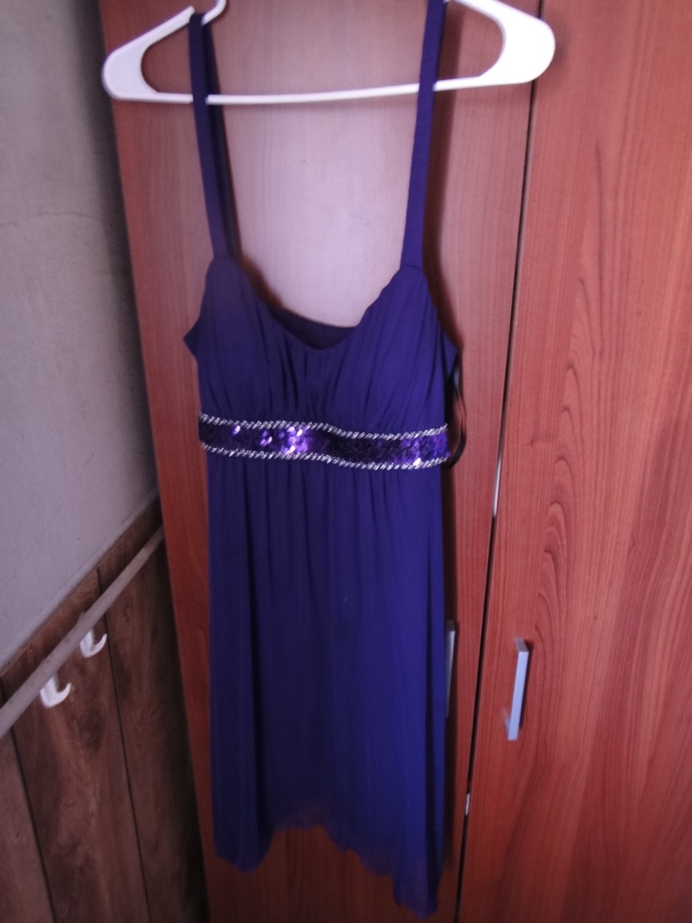 Enfocus Studio Purple Beaded Midi Dress
